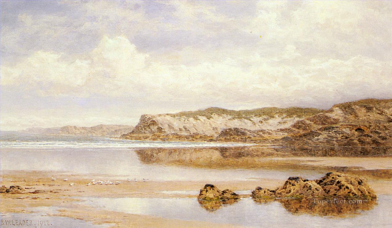 The Incoming Tide Porth Newquay Benjamin Williams Leader Oil Paintings